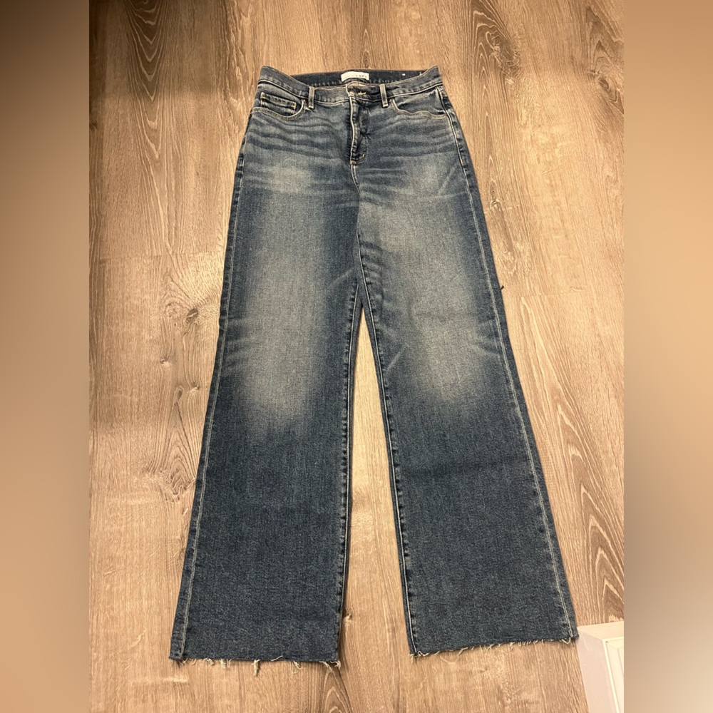Women's LOFT The Wide Leg Fresh Cut High Rise Jeans- Size 27/4- Pre-owned